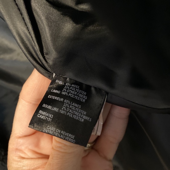 Karl Lagerfeld wool blend size S black coat - Picture 3 of 3